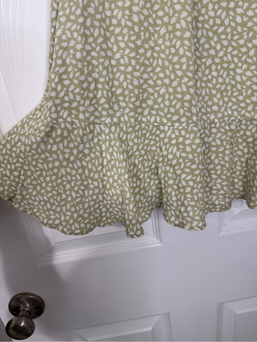Abercrombie & Fitch Sage Green Floral Wrap Mini Dress - Picture 6 of 7